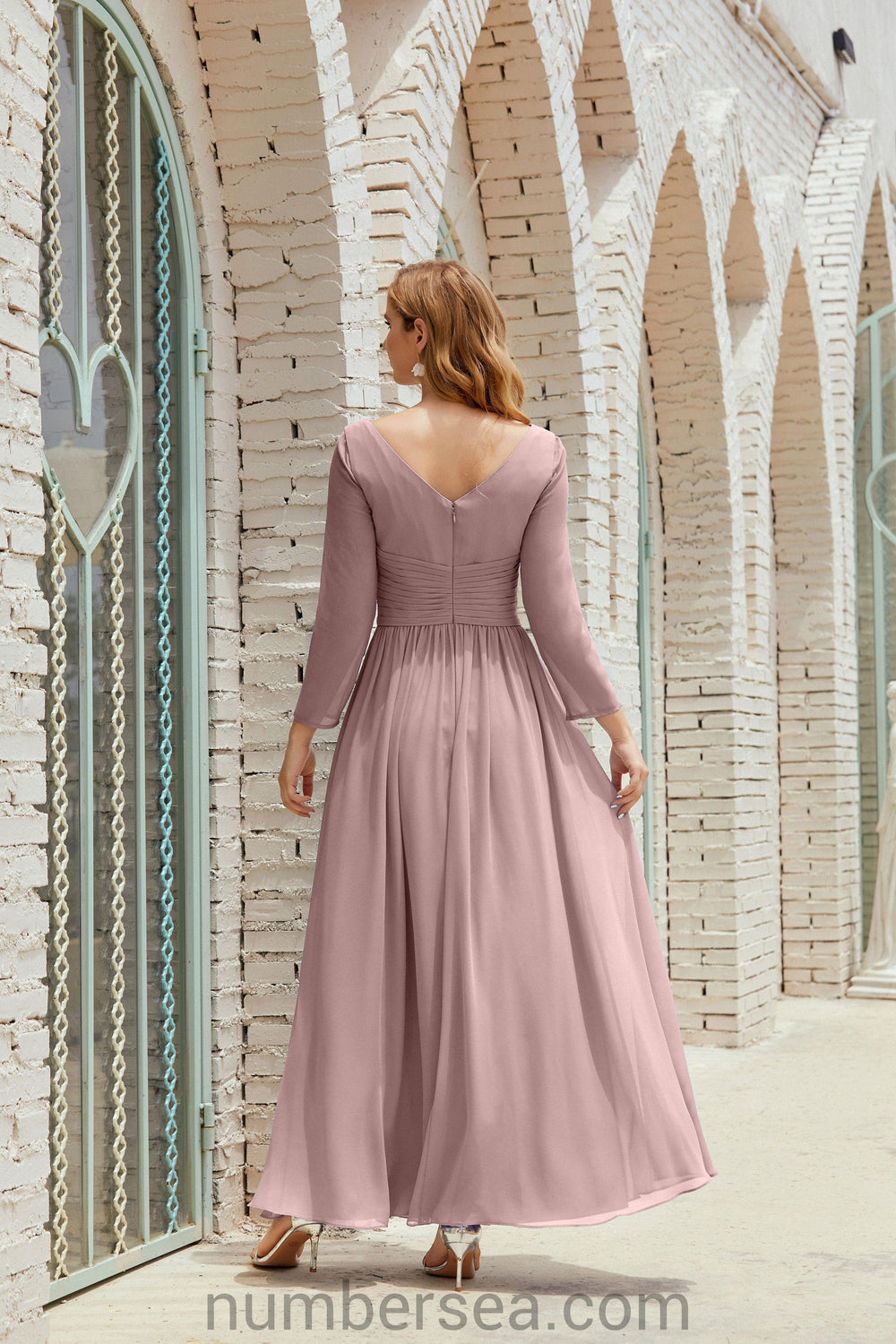 Numbersea Bridesmaid Dress Chiffon Formal Party Dress Evening Dress 28016 by numbersea
