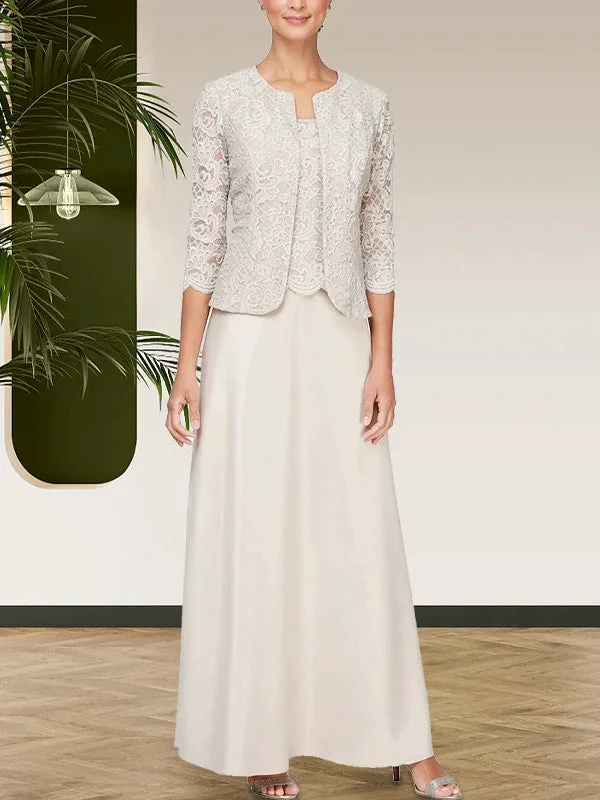 Glitter Lace &amp; Satin Skirt Jacket Dress with Open Jacket by Dreamylily