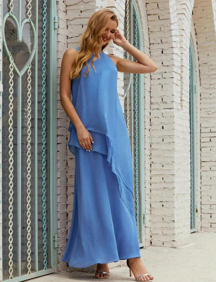Chiffon Long Plus Size Mother of Bride Dresses Formal Bridesmaid Prom Gown SY28019 by numbersea