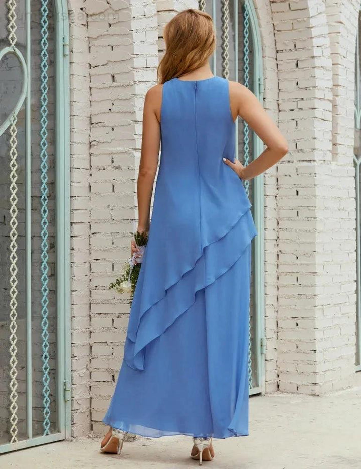 Chiffon Long Plus Size Mother of Bride Dresses Formal Bridesmaid Prom Gown SY28019 by numbersea