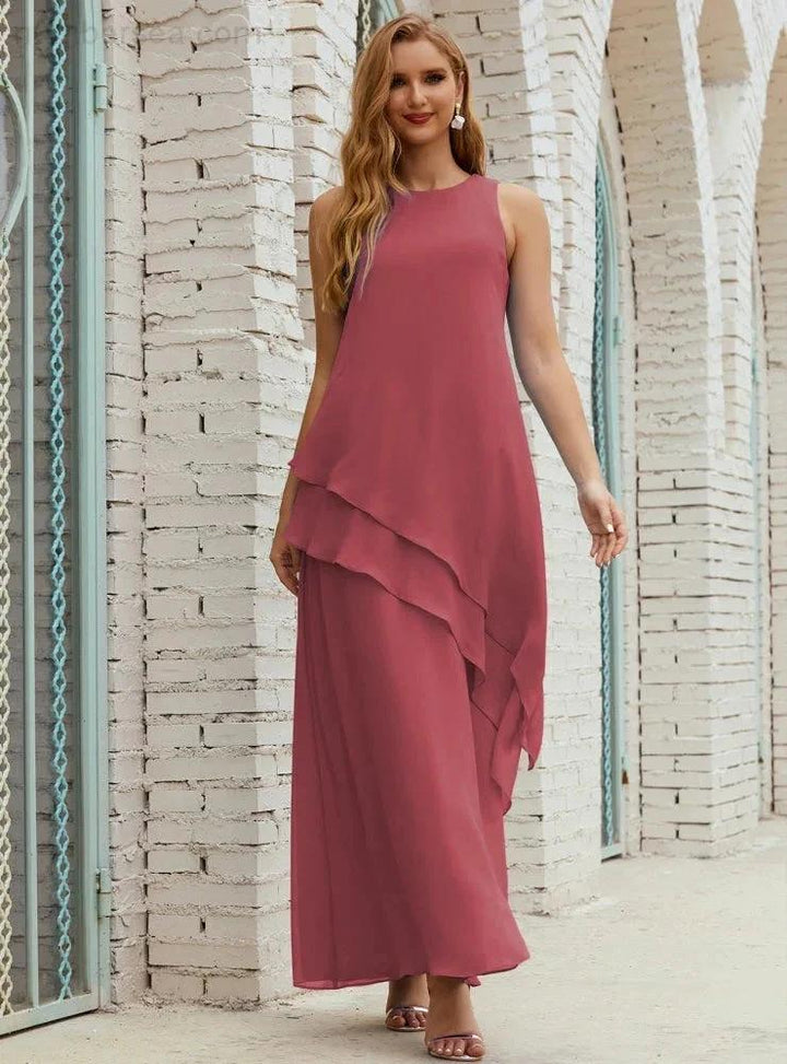 Chiffon Long Plus Size Mother of Bride Dresses Formal Bridesmaid Prom Gown SY28019 by numbersea