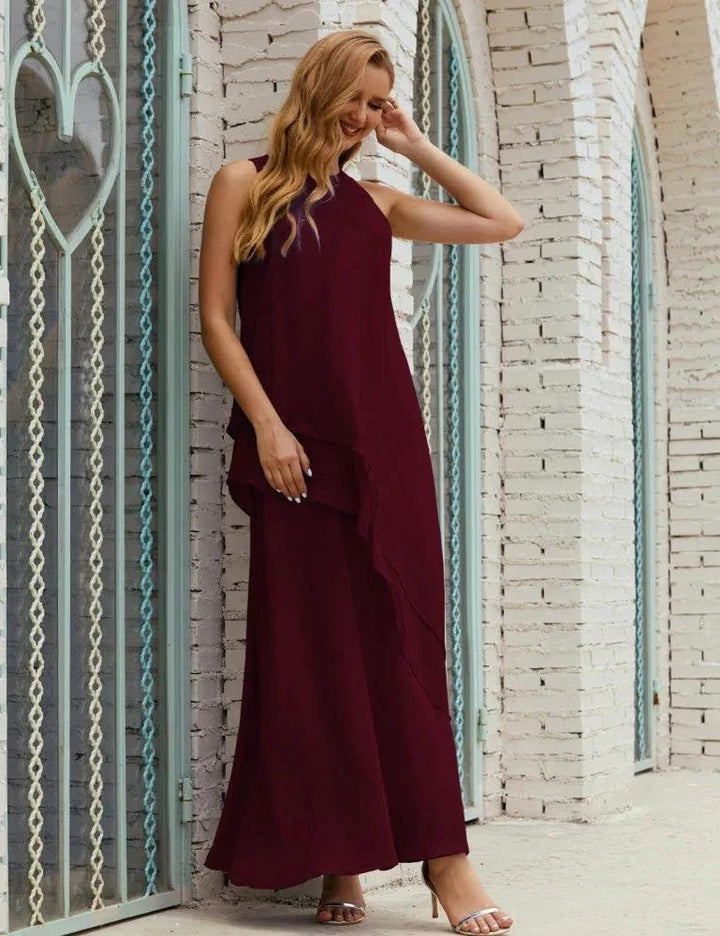 Chiffon Long Plus Size Mother of Bride Dresses Formal Bridesmaid Prom Gown SY28019 by numbersea