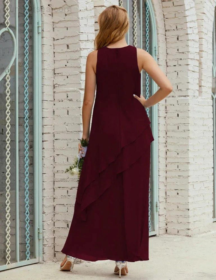 Chiffon Long Plus Size Mother of Bride Dresses Formal Bridesmaid Prom Gown SY28019 by numbersea