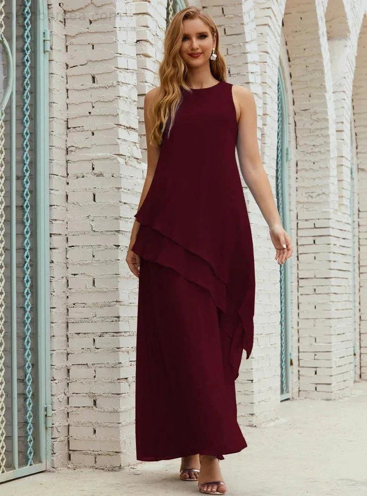 Chiffon Long Plus Size Mother of Bride Dresses Formal Bridesmaid Prom Gown SY28019 by numbersea