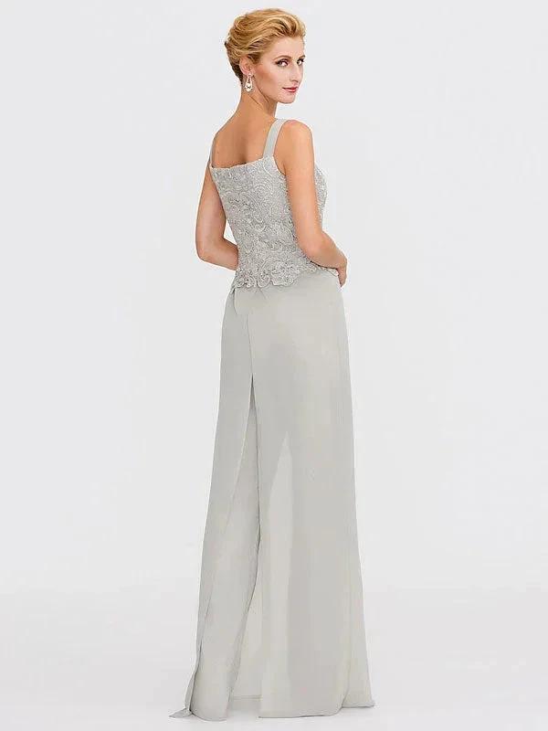 3 Piece Chiffon Square Neck Mother of the Bride Pantsuits with Jacket by Dreamylily