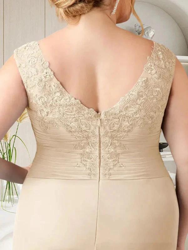 Champagne A-Line Sweetheart Neckline Pleated Mesh Dress by Dreamylily