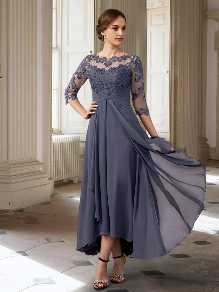 A-Line/Princess Long Sleeves Mother of the Bride Dresses with Applique by Dreamylily