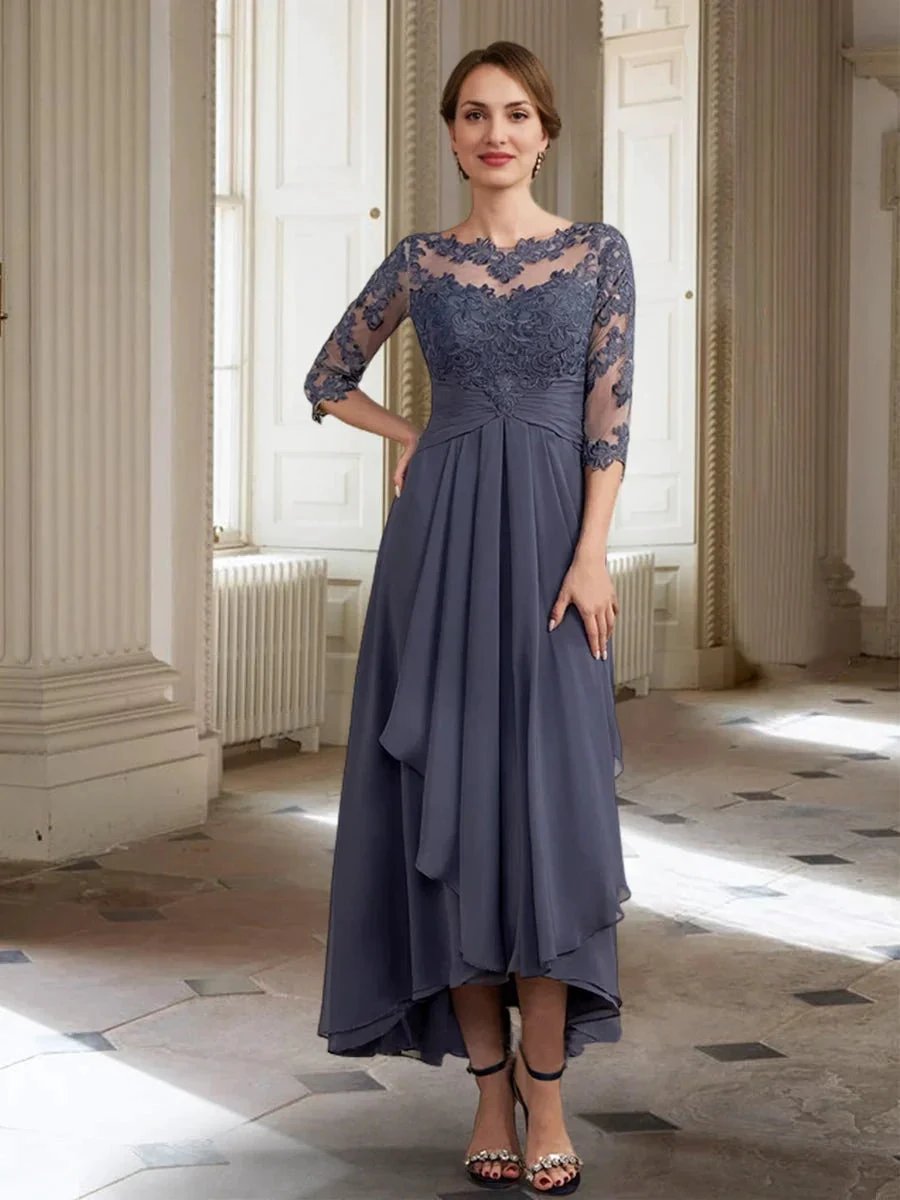 A-Line/Princess Long Sleeves Mother of the Bride Dresses with Applique by Dreamylily
