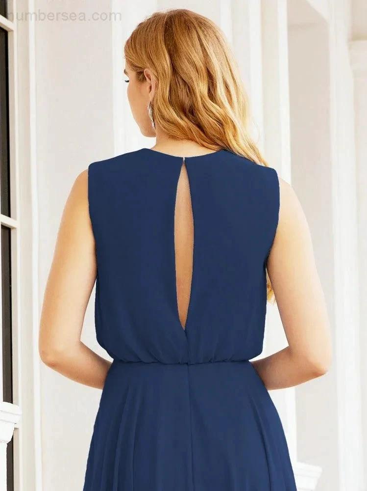 Numbersea Sleeveless Long Bridesmaid Dress A line Formal Evening Prom Gown 28025 by numbersea