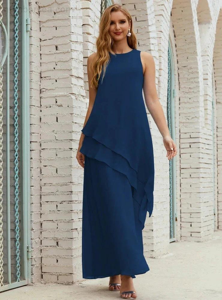 Chiffon Long Plus Size Mother of Bride Dresses Formal Bridesmaid Prom Gown SY28019 by numbersea