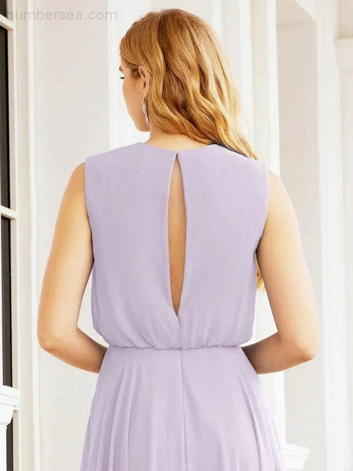 Numbersea Sleeveless Long Bridesmaid Dress A line Formal Evening Prom Gown 28025 by numbersea