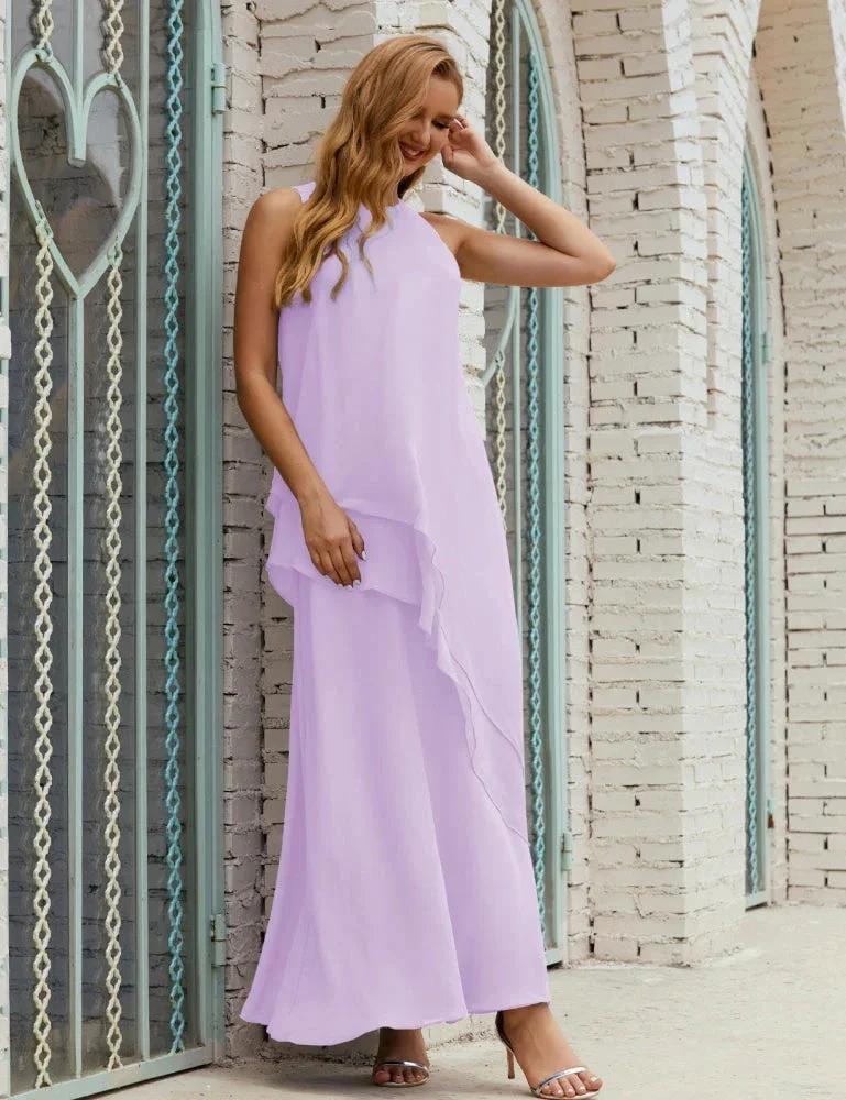 Chiffon Long Plus Size Mother of Bride Dresses Formal Bridesmaid Prom Gown SY28019 by numbersea
