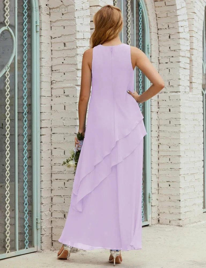 Chiffon Long Plus Size Mother of Bride Dresses Formal Bridesmaid Prom Gown SY28019 by numbersea