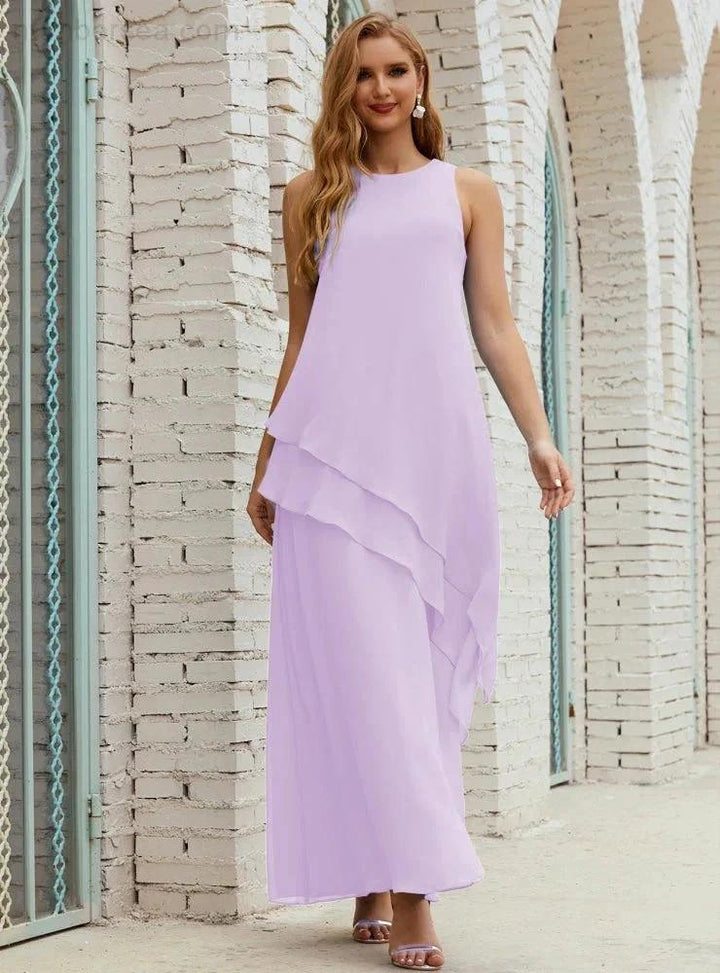Chiffon Long Plus Size Mother of Bride Dresses Formal Bridesmaid Prom Gown SY28019 by numbersea