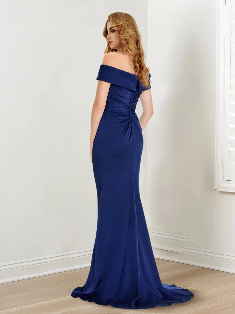 Sheath/Column Off-the-Shoulder Sleeveless Mother of the Bride Dresses by Dreamylily
