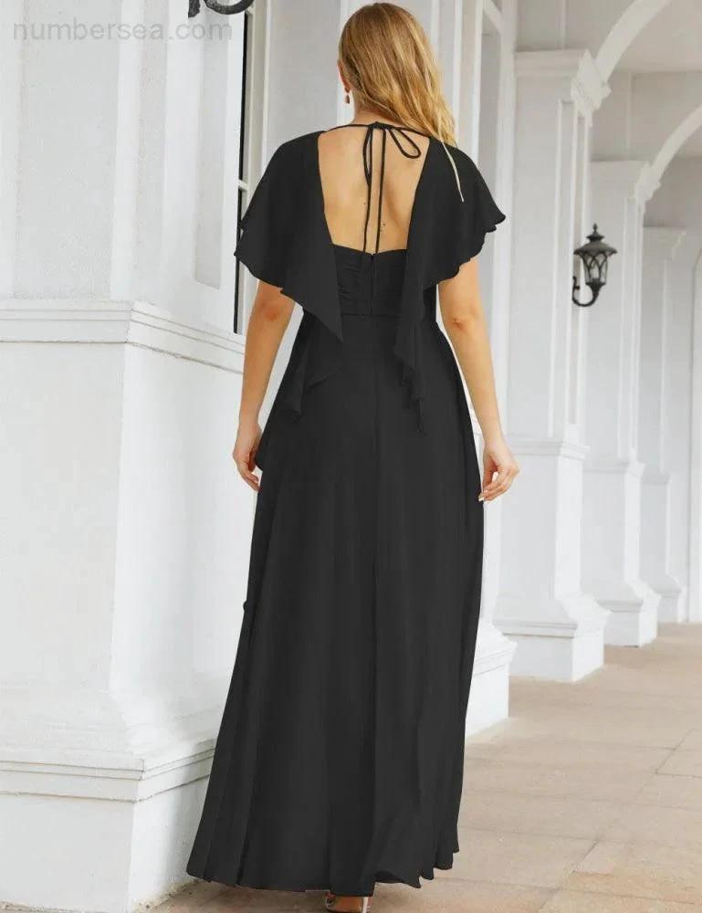 Numbersea Bridesmaid Dresses Backless Formal Prom Gowns for Evening Party Mother of The Bride Dress 28040 by numbersea