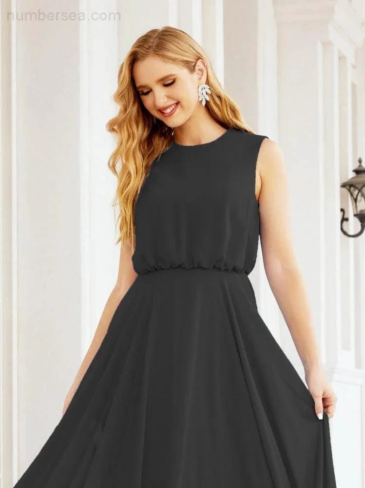 Numbersea Sleeveless Long Bridesmaid Dress A line Formal Evening Prom Gown 28025 by numbersea