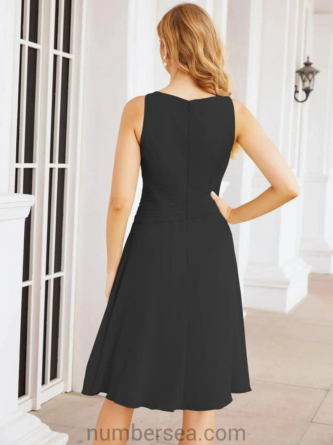 Sunnderly Mother of The Bride Dresses Prom Dress Casual Pleated Dress SY28065 by numbersea