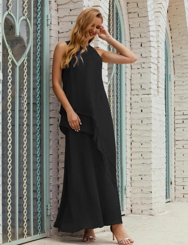Chiffon Long Plus Size Mother of Bride Dresses Formal Bridesmaid Prom Gown SY28019 by numbersea