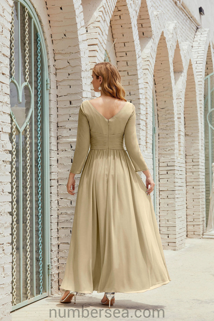 Numbersea Bridesmaid Dress Chiffon Formal Party Dress Evening Dress 28016 by numbersea