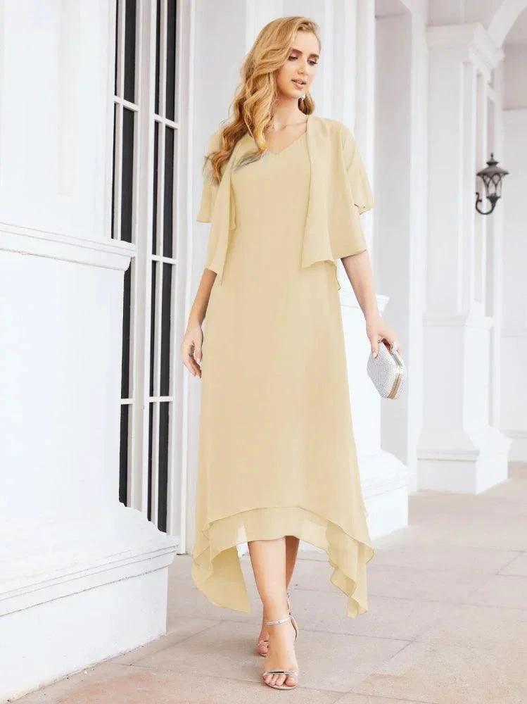 Sunnderly Two-Piece A-line Mother of The Bride Dress Formal Party Gown Dress SY28073 by numbersea