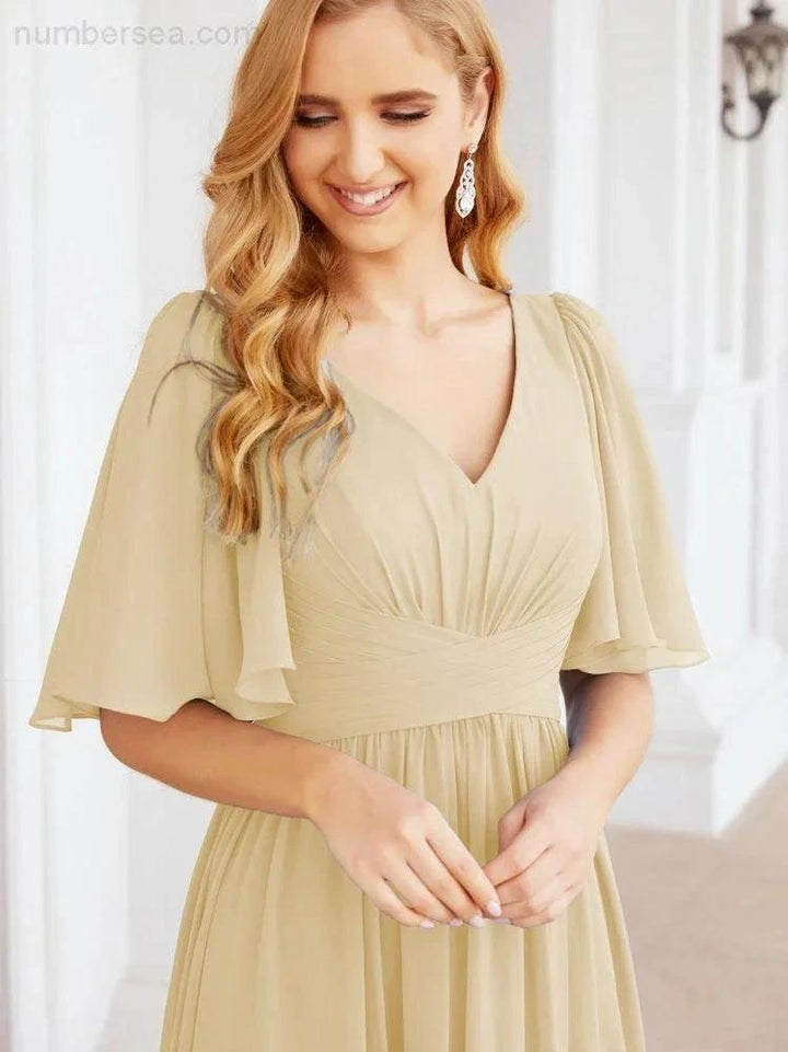 Numbersea Bridesmaid Dresses for Women Wedding Long Party Prom Dress 28068 by numbersea