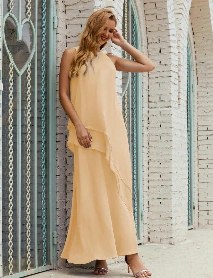 Chiffon Long Plus Size Mother of Bride Dresses Formal Bridesmaid Prom Gown SY28019 by numbersea