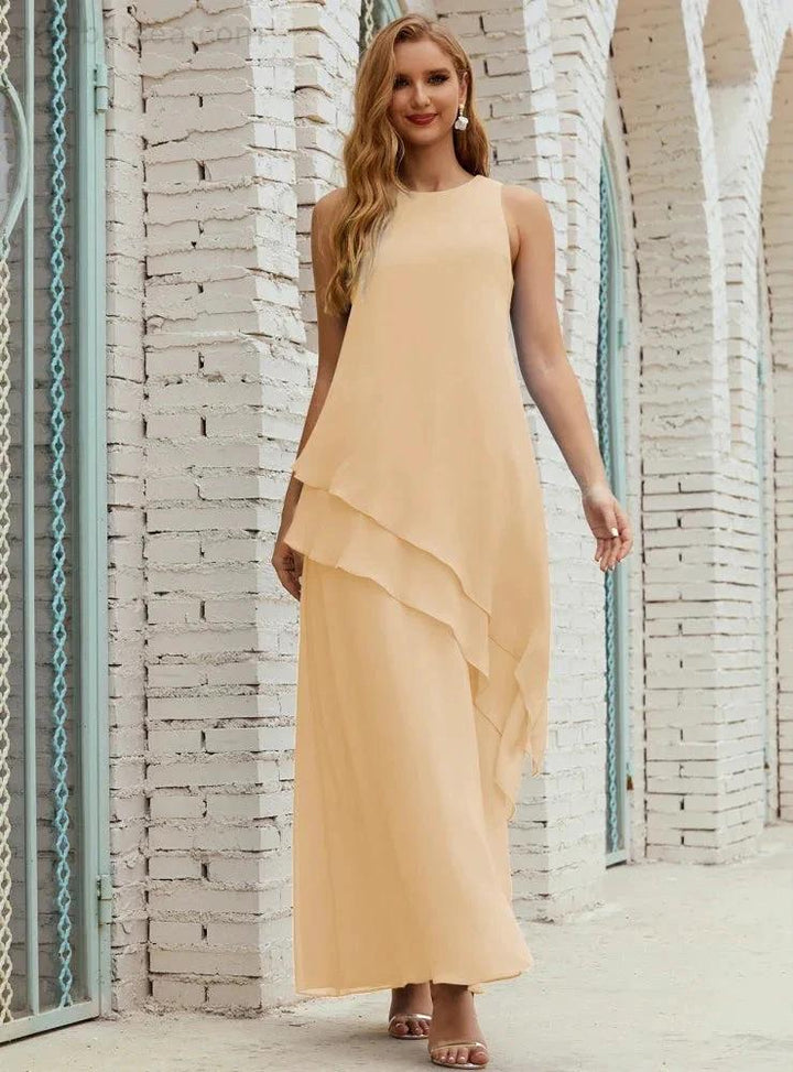 Chiffon Long Plus Size Mother of Bride Dresses Formal Bridesmaid Prom Gown SY28019 by numbersea
