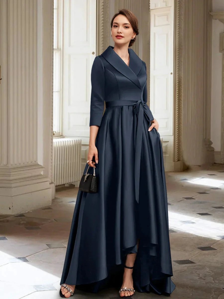 A-Line/Princess Long Sleeves Mother of the Bride Dresses with Pockets &amp; Belt by Dreamylily