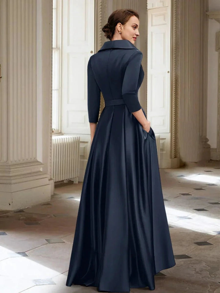 A-Line/Princess Long Sleeves Mother of the Bride Dresses with Pockets &amp; Belt by Dreamylily