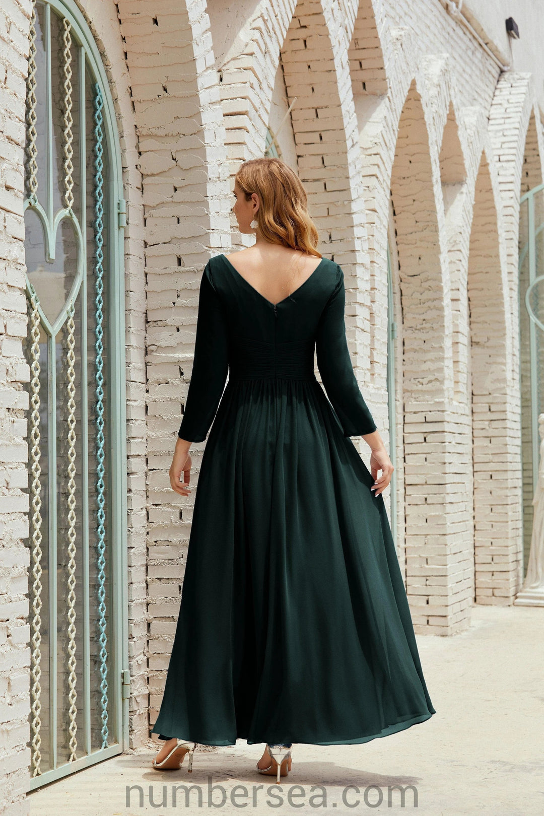 Numbersea Bridesmaid Dress Chiffon Formal Party Dress Evening Dress 28016 by numbersea
