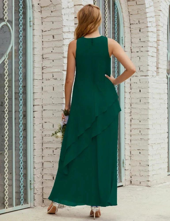 Chiffon Long Plus Size Mother of Bride Dresses Formal Bridesmaid Prom Gown SY28019 by numbersea