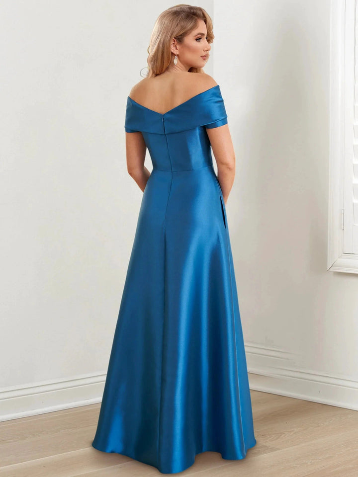 A-Line/Princess Off-the-Shoulder Floor-Length Mother of the Bride Dresses by Dreamylily