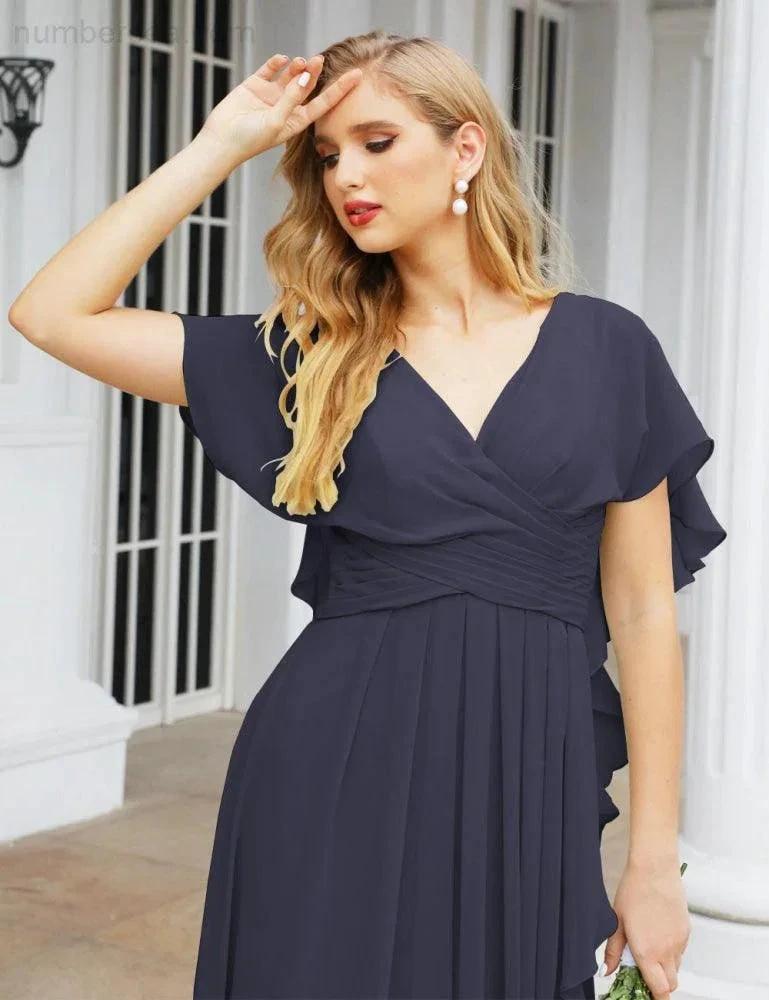 Numbersea Bridesmaid Dresses Backless Formal Prom Gowns for Evening Party Mother of The Bride Dress 28040 by numbersea