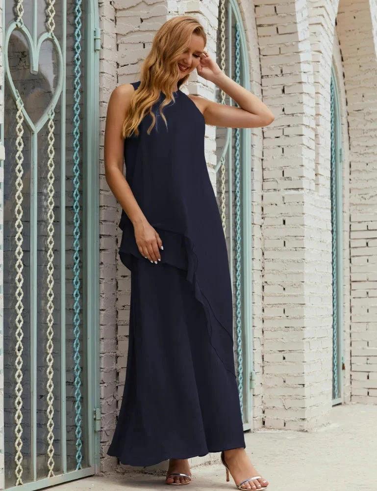 Chiffon Long Plus Size Mother of Bride Dresses Formal Bridesmaid Prom Gown SY28019 by numbersea
