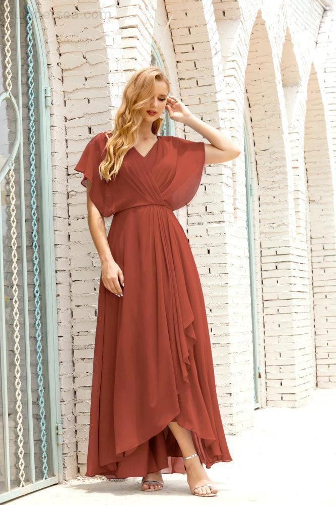 Numbersea Mother of The Bride Dresses Plus Size V-Neck Floor Length Formal Prom Dress for Wedding Guest 28020 by numbersea