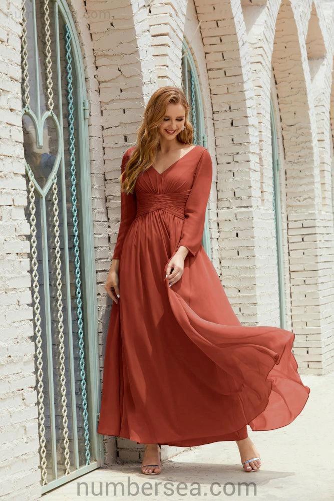 Numbersea Bridesmaid Dress Chiffon Formal Party Dress Evening Dress 28016 by numbersea