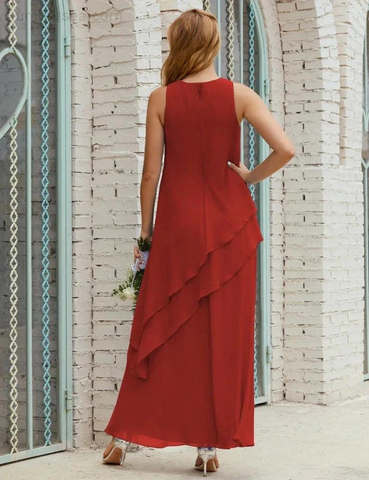 Chiffon Long Plus Size Mother of Bride Dresses Formal Bridesmaid Prom Gown SY28019 by numbersea