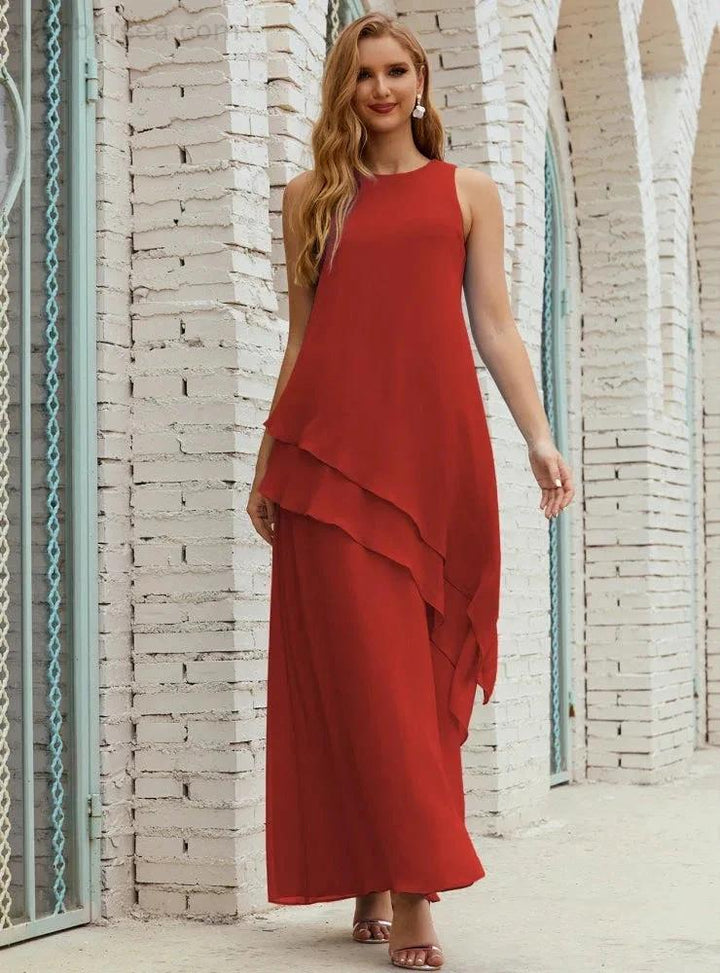 Chiffon Long Plus Size Mother of Bride Dresses Formal Bridesmaid Prom Gown SY28019 by numbersea