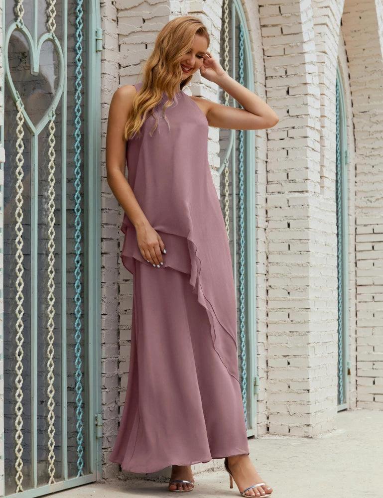 Chiffon Long Plus Size Mother of Bride Dresses Formal Bridesmaid Prom Gown SY28019 by numbersea