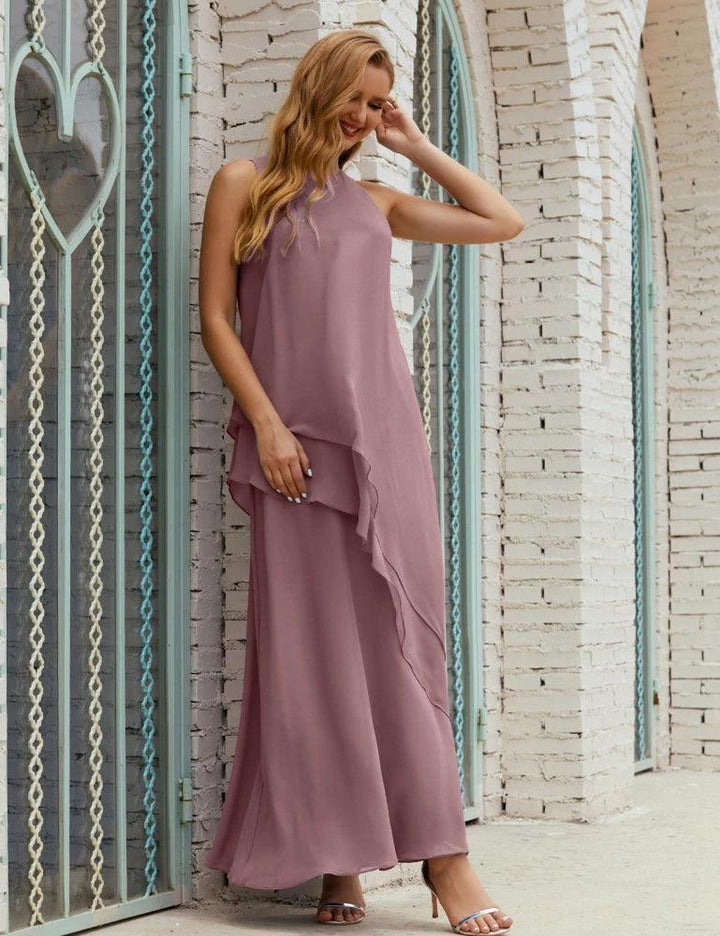 Chiffon Long Plus Size Mother of Bride Dresses Formal Bridesmaid Prom Gown SY28019 by numbersea