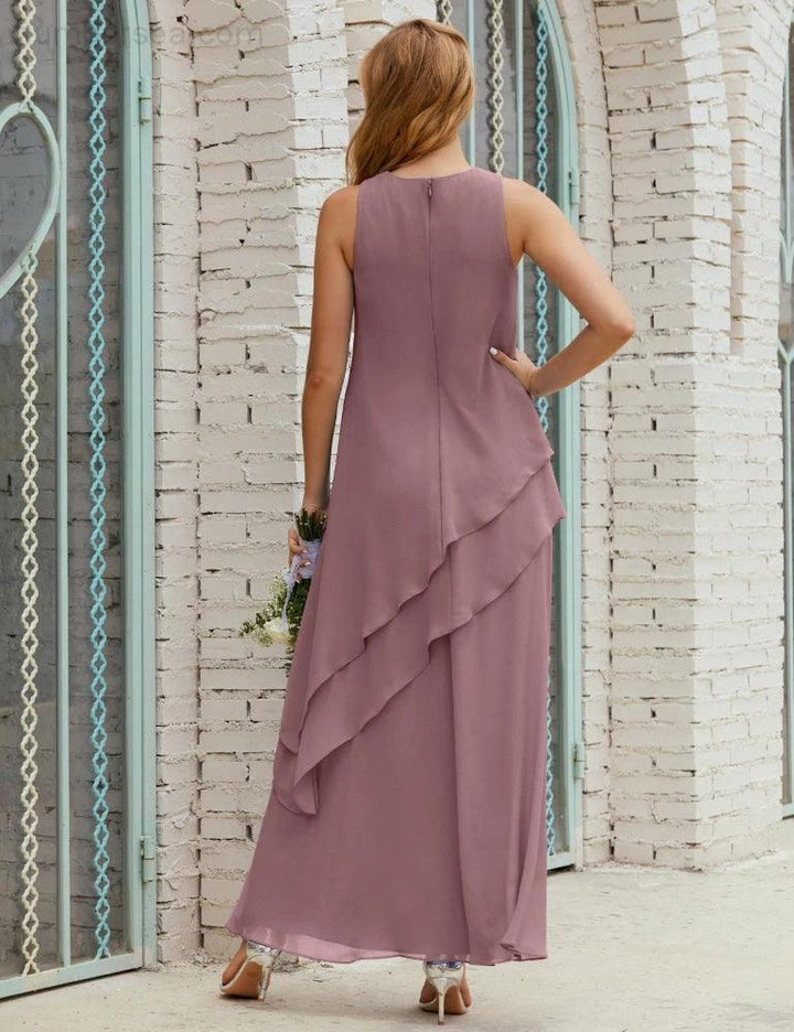 Chiffon Long Plus Size Mother of Bride Dresses Formal Bridesmaid Prom Gown SY28019 by numbersea