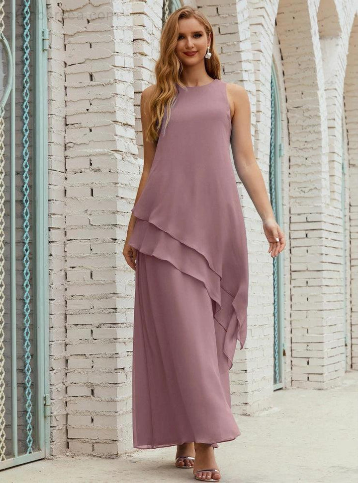 Chiffon Long Plus Size Mother of Bride Dresses Formal Bridesmaid Prom Gown SY28019 by numbersea