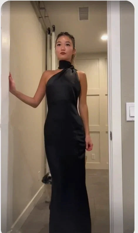 Elegant Black Backless Long Prom Dress Black Evening Dress Y7426 by simplepromdress