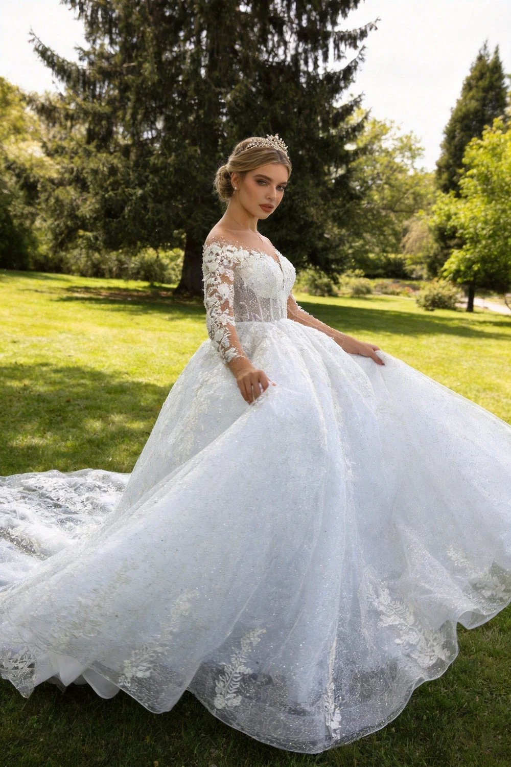 2025 Luxury Muslim Wedding Dress Women&