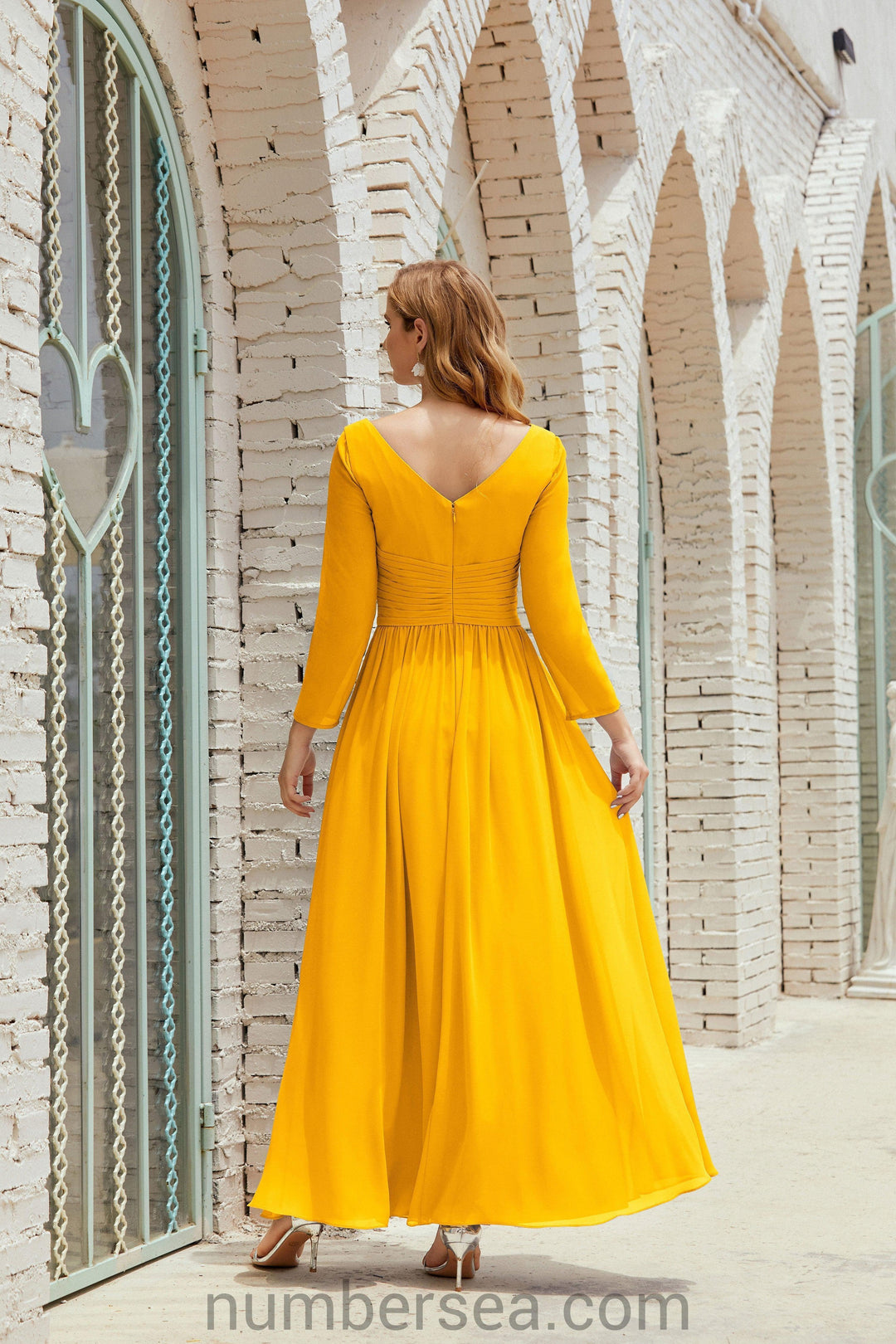 Numbersea Bridesmaid Dress Chiffon Formal Party Dress Evening Dress 28016 by numbersea