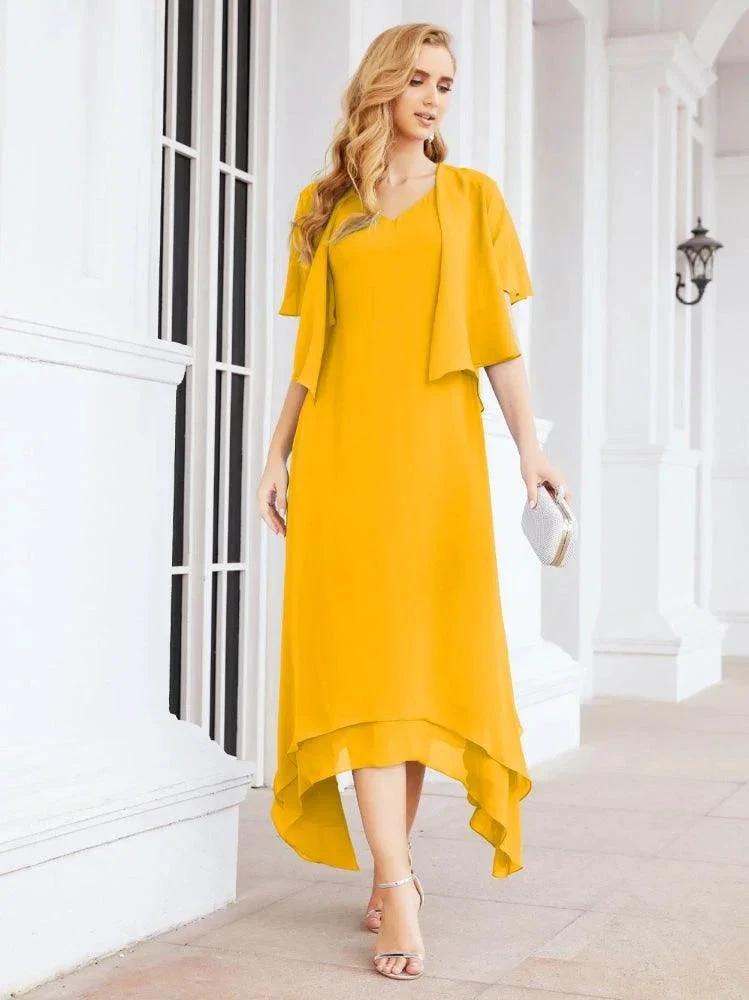 Sunnderly Two-Piece A-line Mother of The Bride Dress Formal Party Gown Dress SY28073 by numbersea