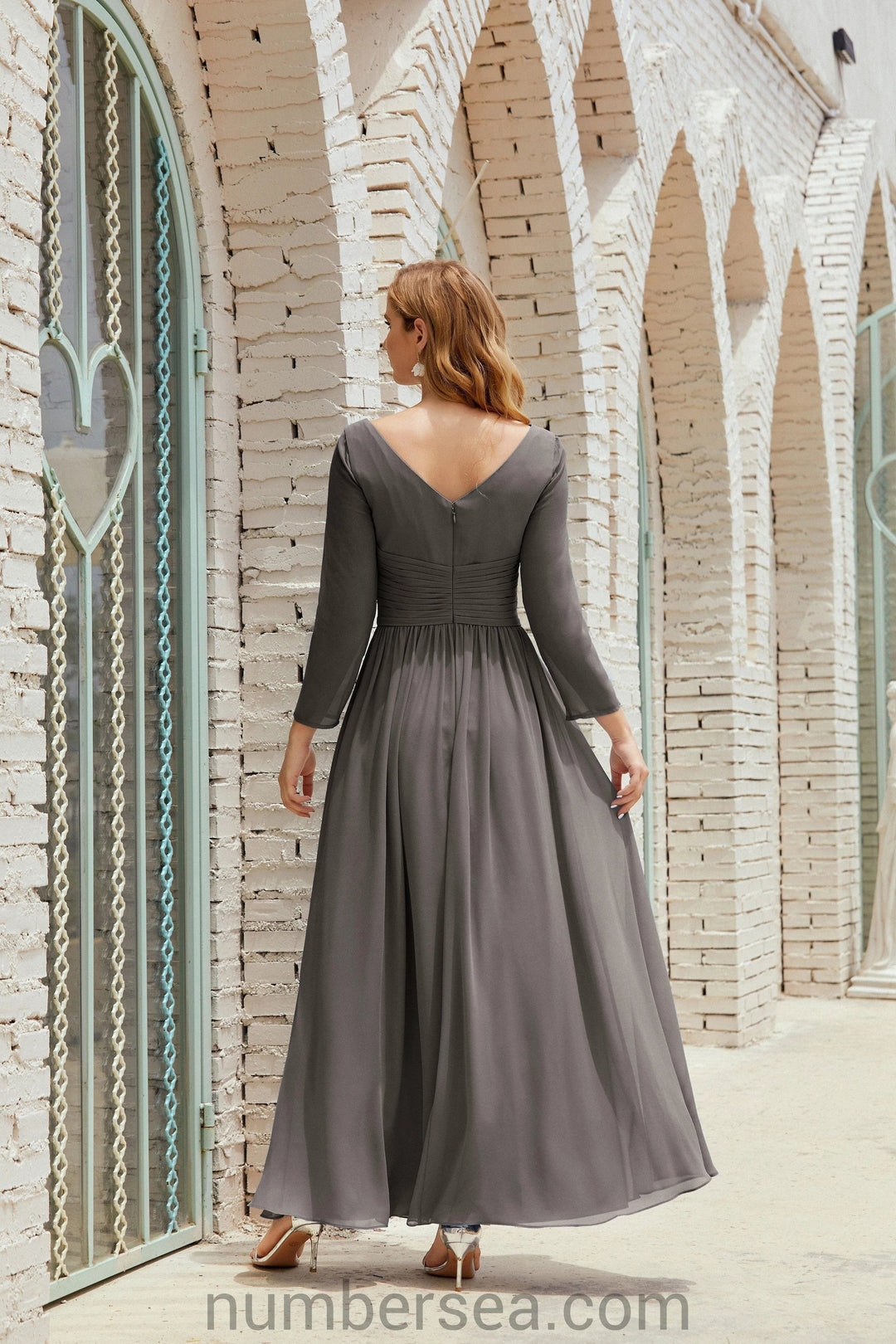 Numbersea Bridesmaid Dress Chiffon Formal Party Dress Evening Dress 28016 by numbersea