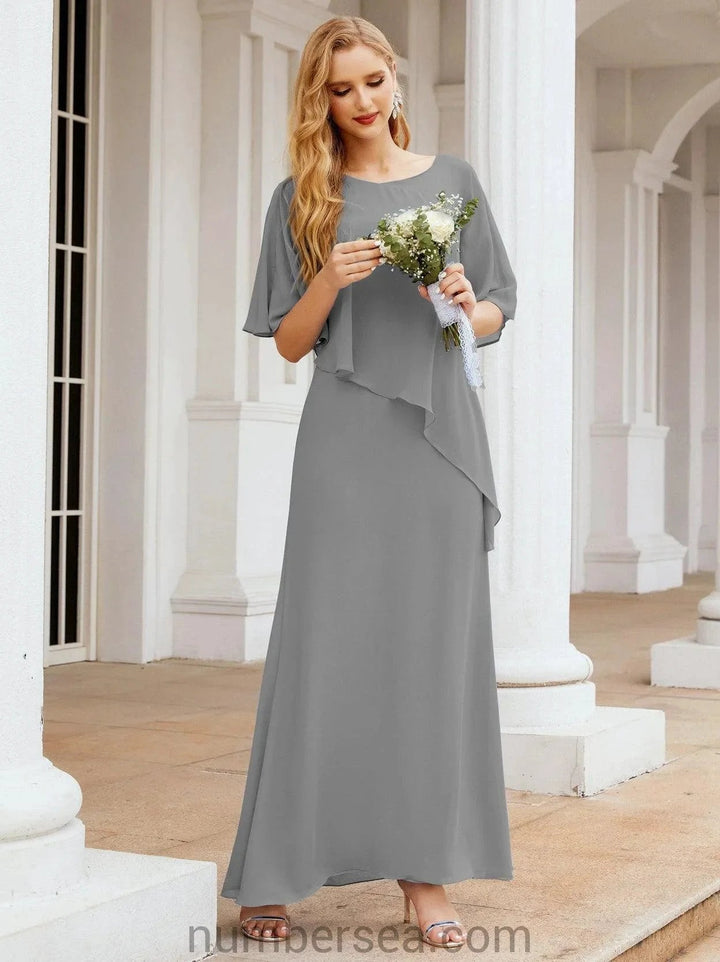 Sunnderly Formal Party Gown Dress Long Mother of The Bride Dresses with Ruffle Cape SY28026 by numbersea