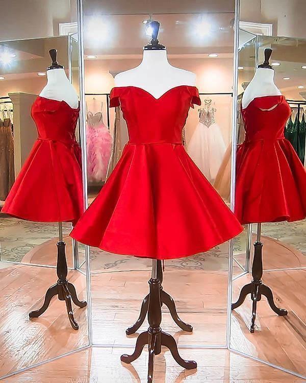 Fashion Off The Shoulder Royal Blue Satin Homecoming Dresses PD041 by pgmdress